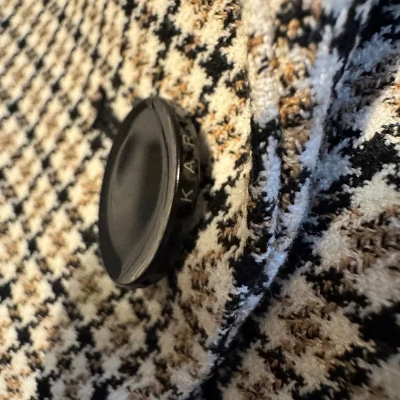 Karl Lagerfeld Black Tan Plaid Blazer - Picture 6 of 8